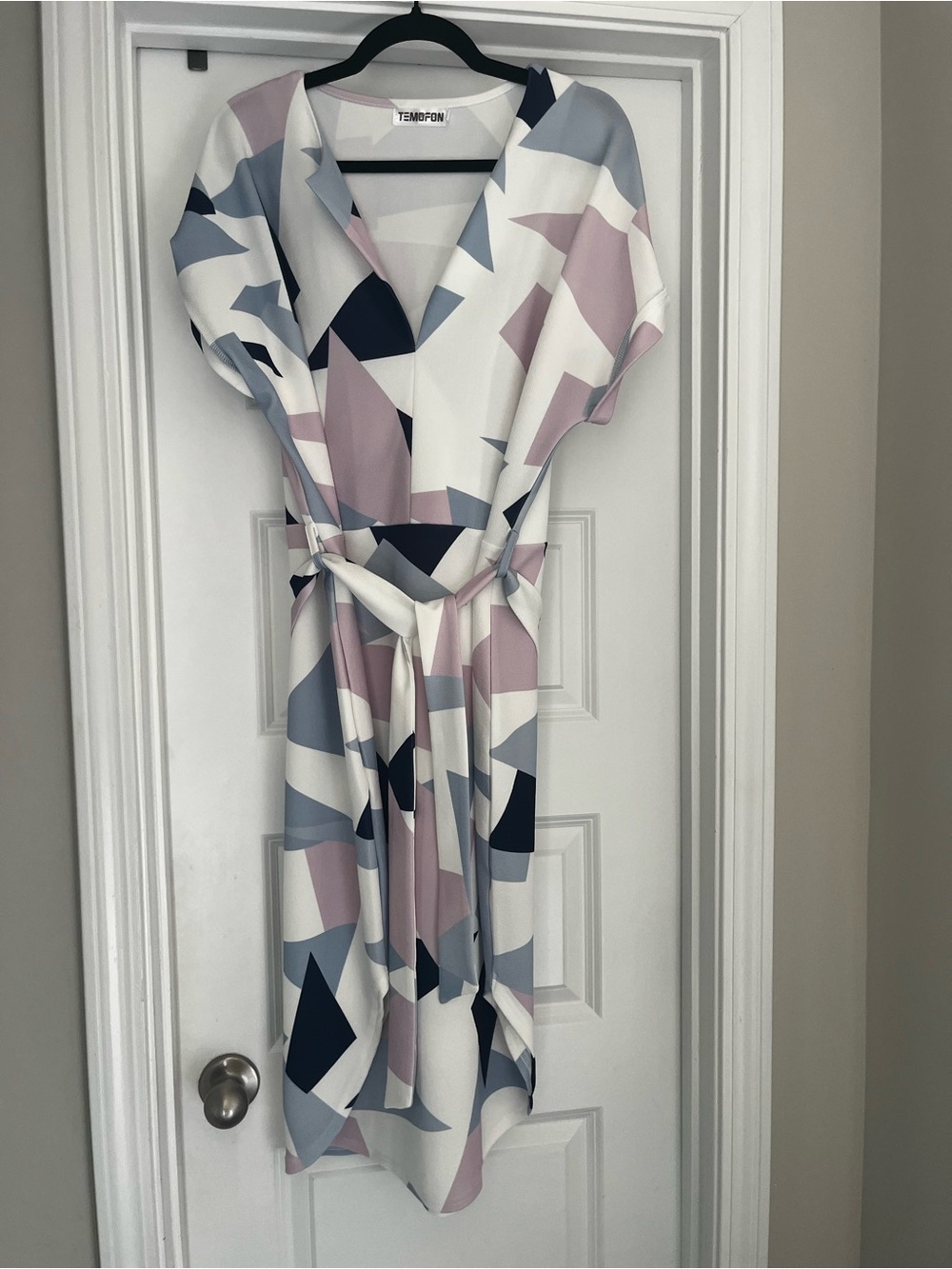 Multicolored Geometric Print Dress
